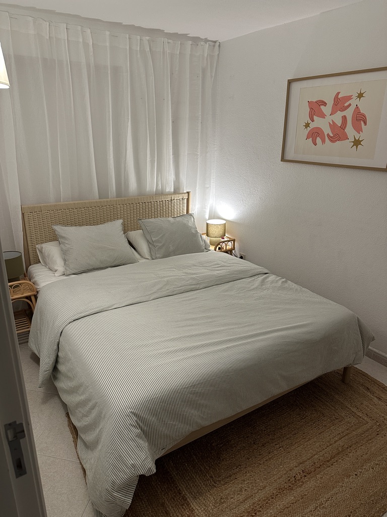 The finished bedroom in Charles’s Portugal holiday home